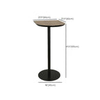 Table de bar élégante en bois avec piètement en métal noir pour café