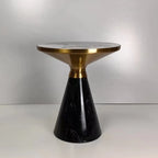 Table d'appoint ronde en métal Glam Chairside pour salon