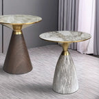 Table d'appoint ronde en métal Glam Chairside pour salon