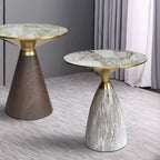 Table d'appoint ronde en métal Glam Chairside pour salon