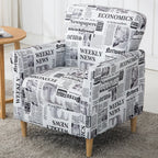 Fauteuil moderne en lin marron pour salon