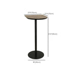 Table de bar élégante en bois avec piètement en métal noir pour café