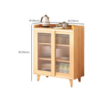 Meuble indépendant marron avec porte coulissante et étagère extérieure