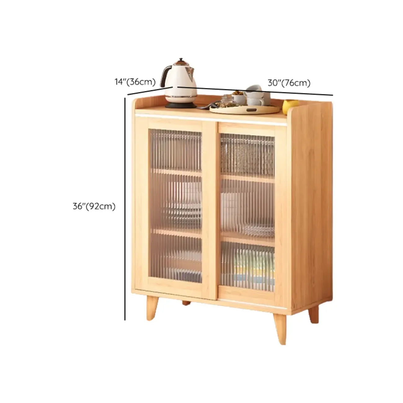Meuble indépendant marron avec porte coulissante et étagère extérieure