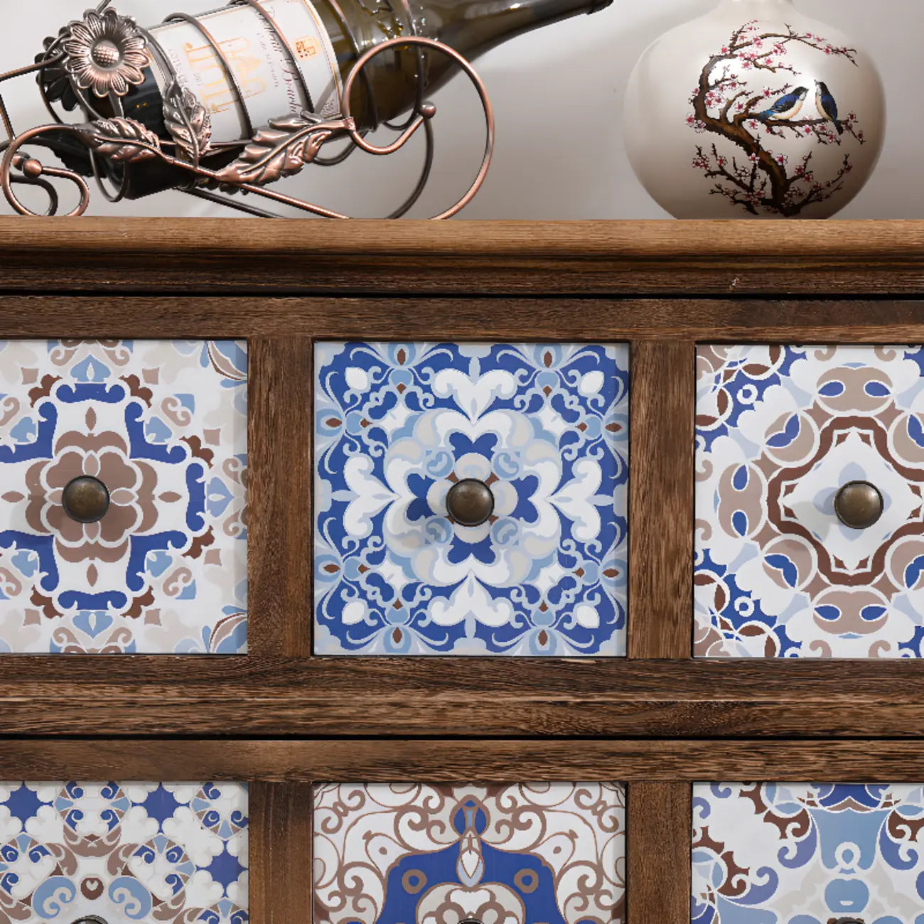 Meuble vintage milieu du siècle avec tiroirs - Motif unique