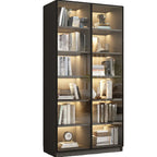 Vitrine standard de rangement avec porte vitrée et bois noir