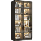 Vitrine standard de rangement avec porte vitrée et bois noir