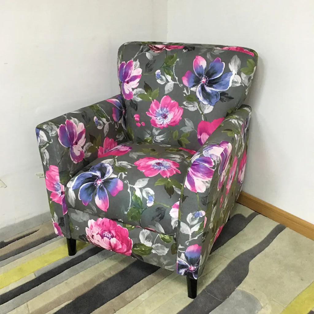 Fauteuil moderne en lin marron pour salon