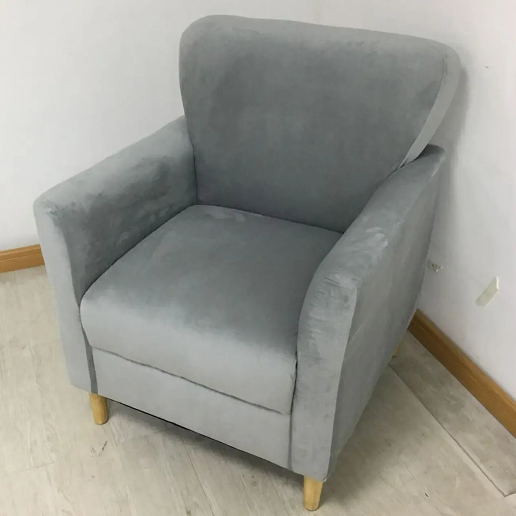 Fauteuil moderne en lin marron pour salon