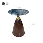 Table d'appoint ronde en métal Glam Chairside pour salon