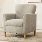 Fauteuil moderne en lin marron pour salon