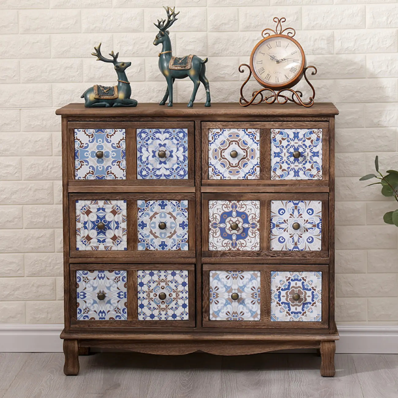 Meuble vintage milieu du siècle avec tiroirs - Motif unique