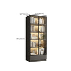 Vitrine standard de rangement avec porte vitrée et bois noir