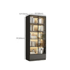 Vitrine standard de rangement avec porte vitrée et bois noir