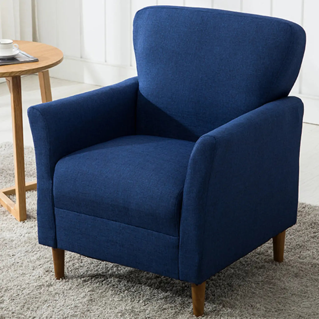Fauteuil moderne en lin marron pour salon