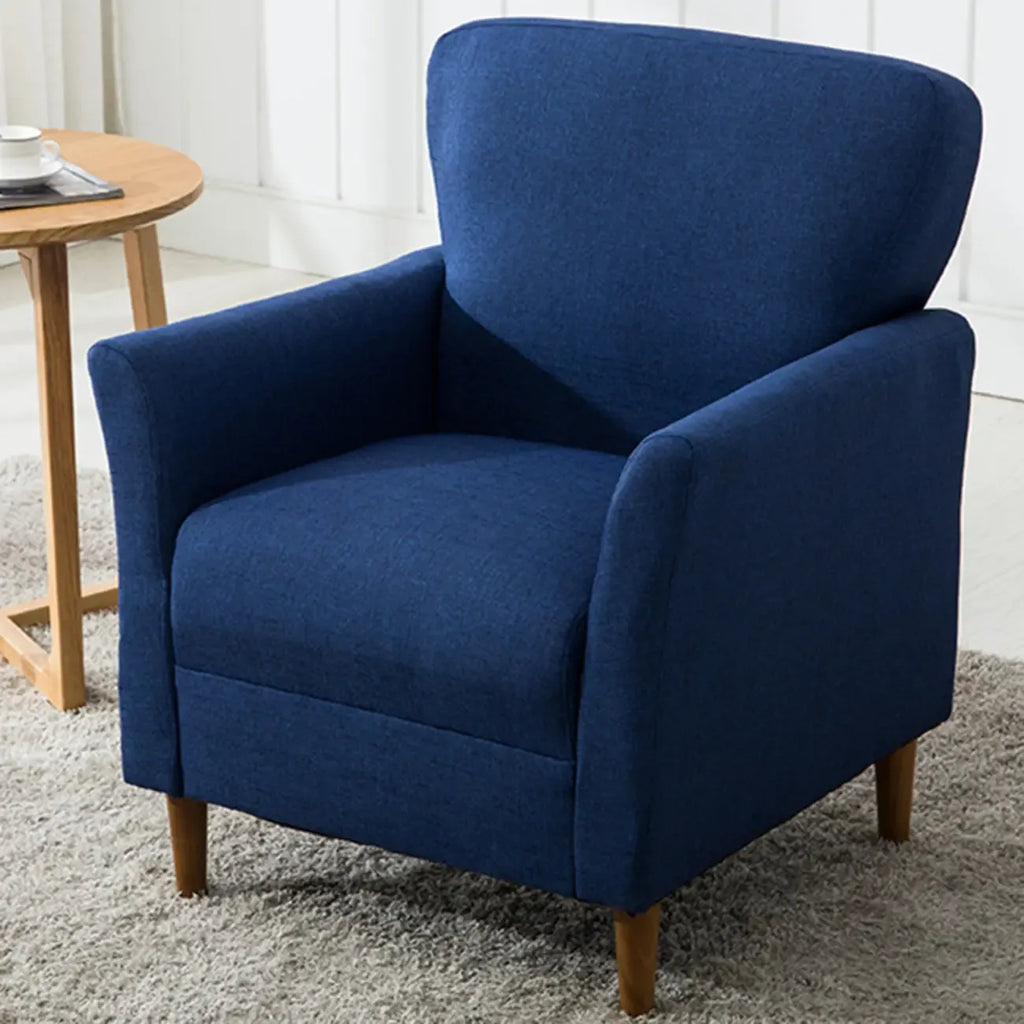 Fauteuil moderne en lin marron pour salon