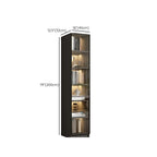 Vitrine standard de rangement avec porte vitrée et bois noir