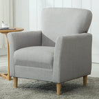 Fauteuil moderne en lin marron pour salon