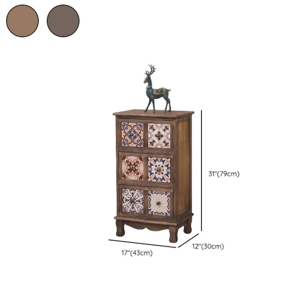 Meuble vintage milieu du siècle avec tiroirs - Motif unique