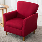 Fauteuil moderne en lin marron pour salon