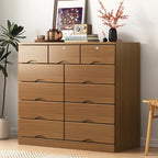 Commode industrielle en bois massif à 5 tiroirs pour chambre à coucher