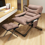 Fauteuil inclinable à bascule moderne en tissu pied-de-poule avec rangement