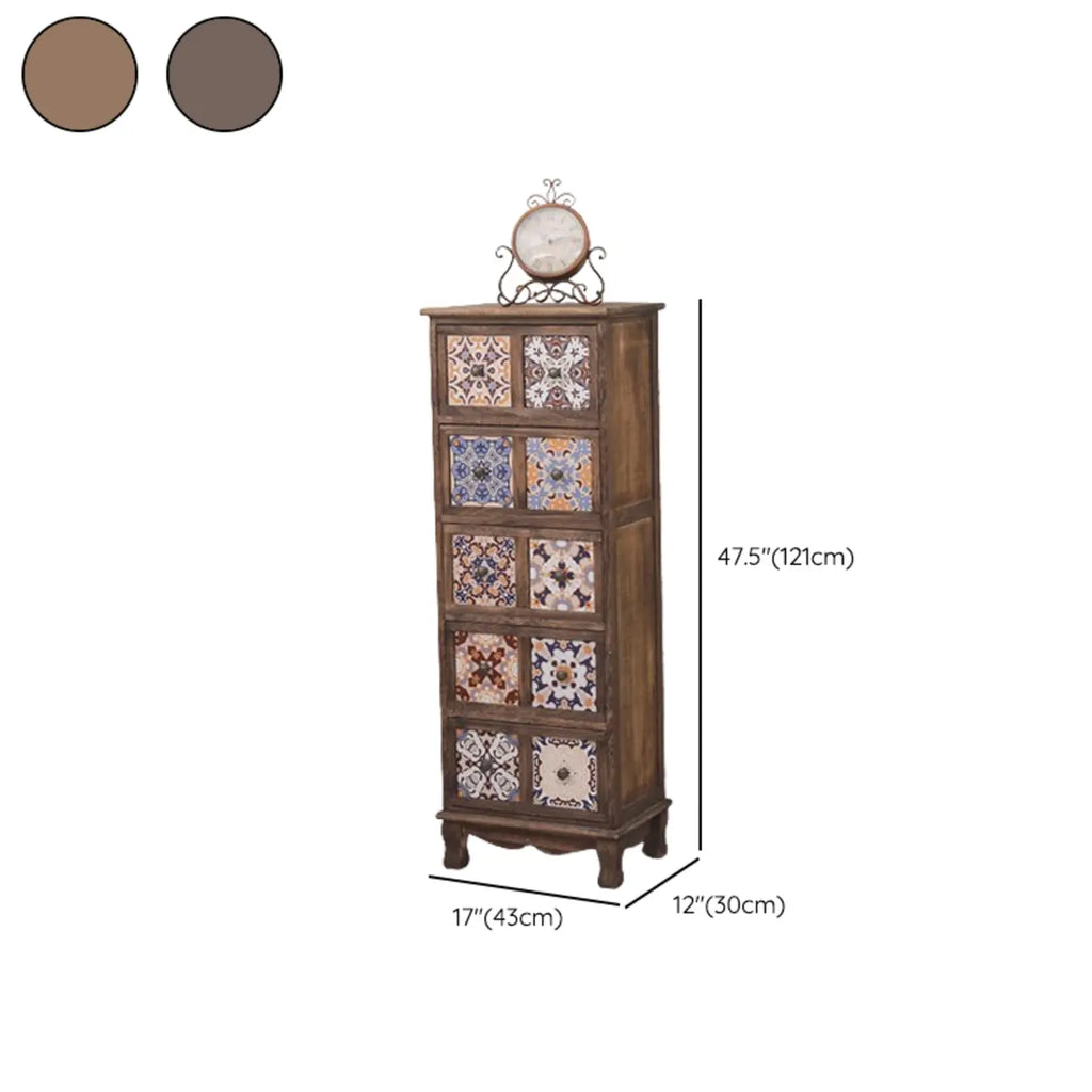Meuble vintage milieu du siècle avec tiroirs - Motif unique