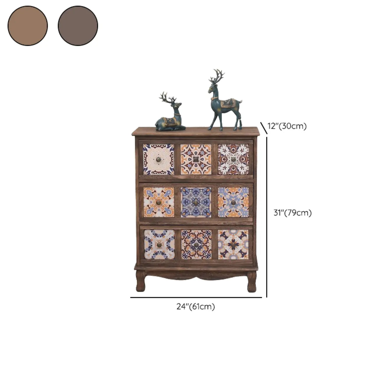 Meuble vintage milieu du siècle avec tiroirs - Motif unique
