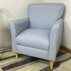Fauteuil moderne en lin marron pour salon