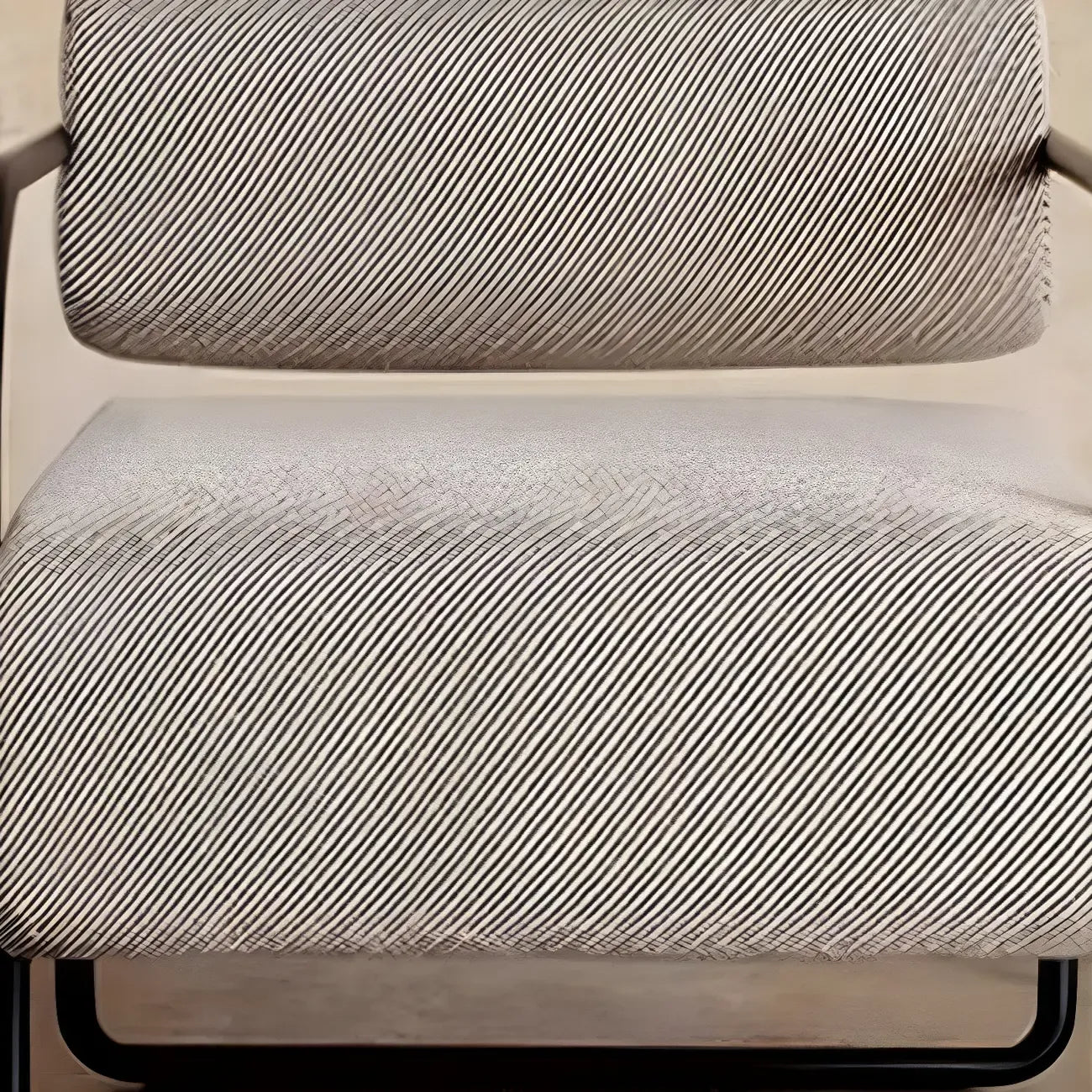 Fauteuil d'appoint industriel en cuir/velours avec structure en métal