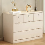 Commode industrielle en bois massif à 5 tiroirs pour chambre à coucher