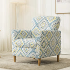 Fauteuil moderne en lin marron pour salon