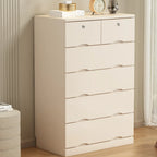 Commode industrielle en bois massif à 5 tiroirs pour chambre à coucher