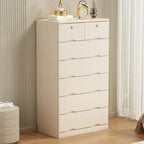 Commode industrielle en bois massif à 5 tiroirs pour chambre à coucher