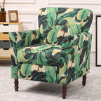 Fauteuil moderne en lin marron pour salon