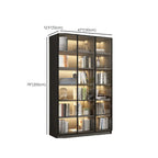 Vitrine standard de rangement avec porte vitrée et bois noir
