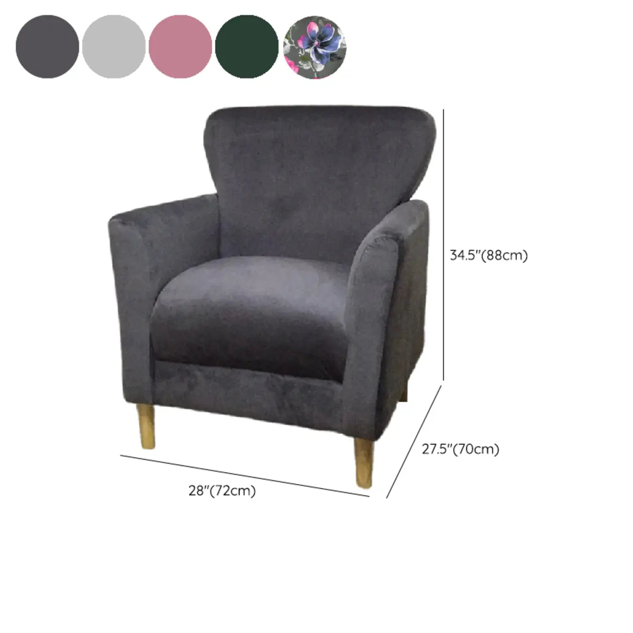 Fauteuil moderne en lin marron pour salon
