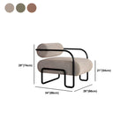 Fauteuil d'appoint industriel en cuir/velours avec structure en métal