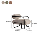 Fauteuil d'appoint industriel en cuir/velours avec structure en métal