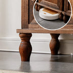 Meuble de rangement d'appoint européen en bois avec porte et tiroir en verre
