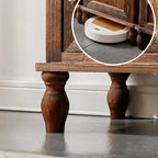 Meuble de rangement d'appoint européen en bois avec porte et tiroir en verre
