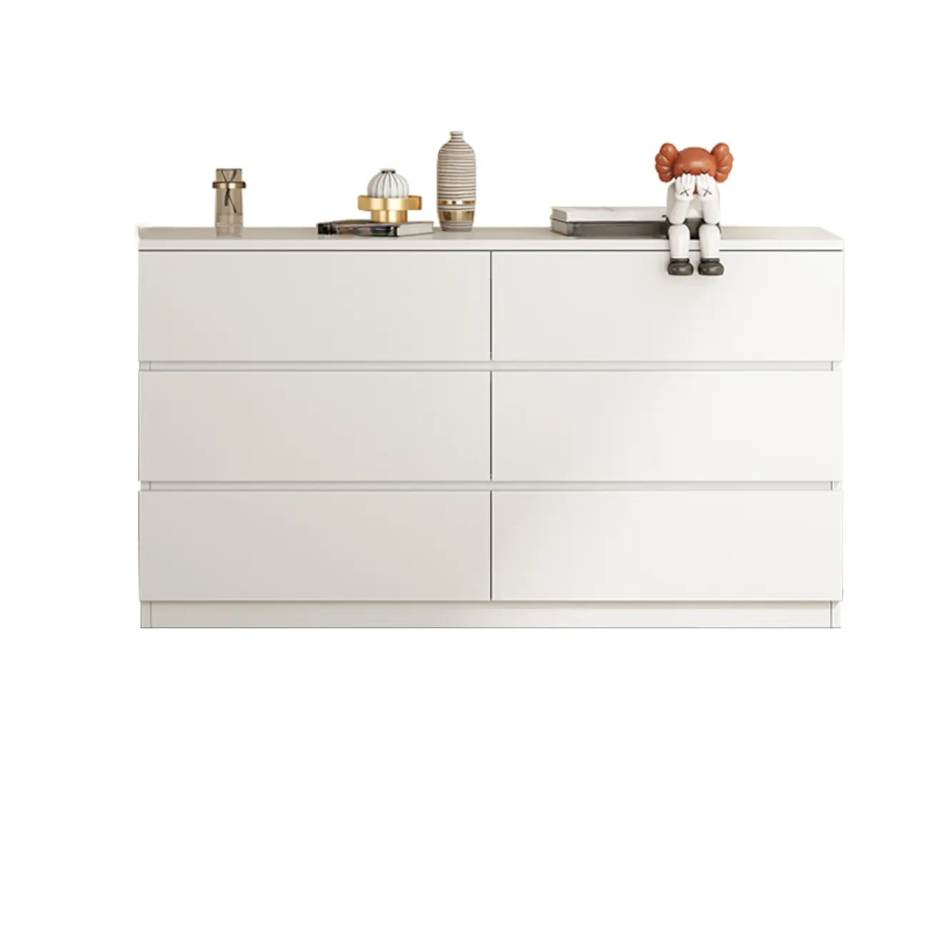 Commode double minimaliste en bois pour chambre à coucher