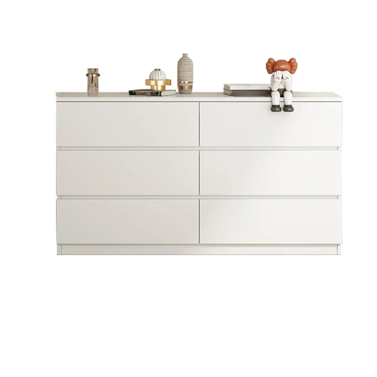 Commode double minimaliste en bois pour chambre à coucher