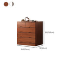 Commode industrielle en bois massif à 5 tiroirs pour chambre à coucher