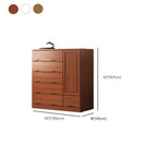 Commode industrielle en bois massif à 5 tiroirs pour chambre à coucher