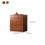 Commode industrielle en bois massif à 5 tiroirs pour chambre à coucher