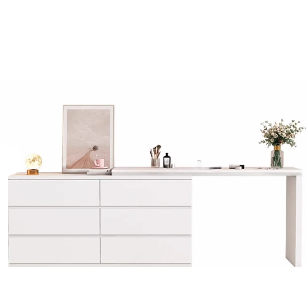 Commode double minimaliste en bois pour chambre à coucher