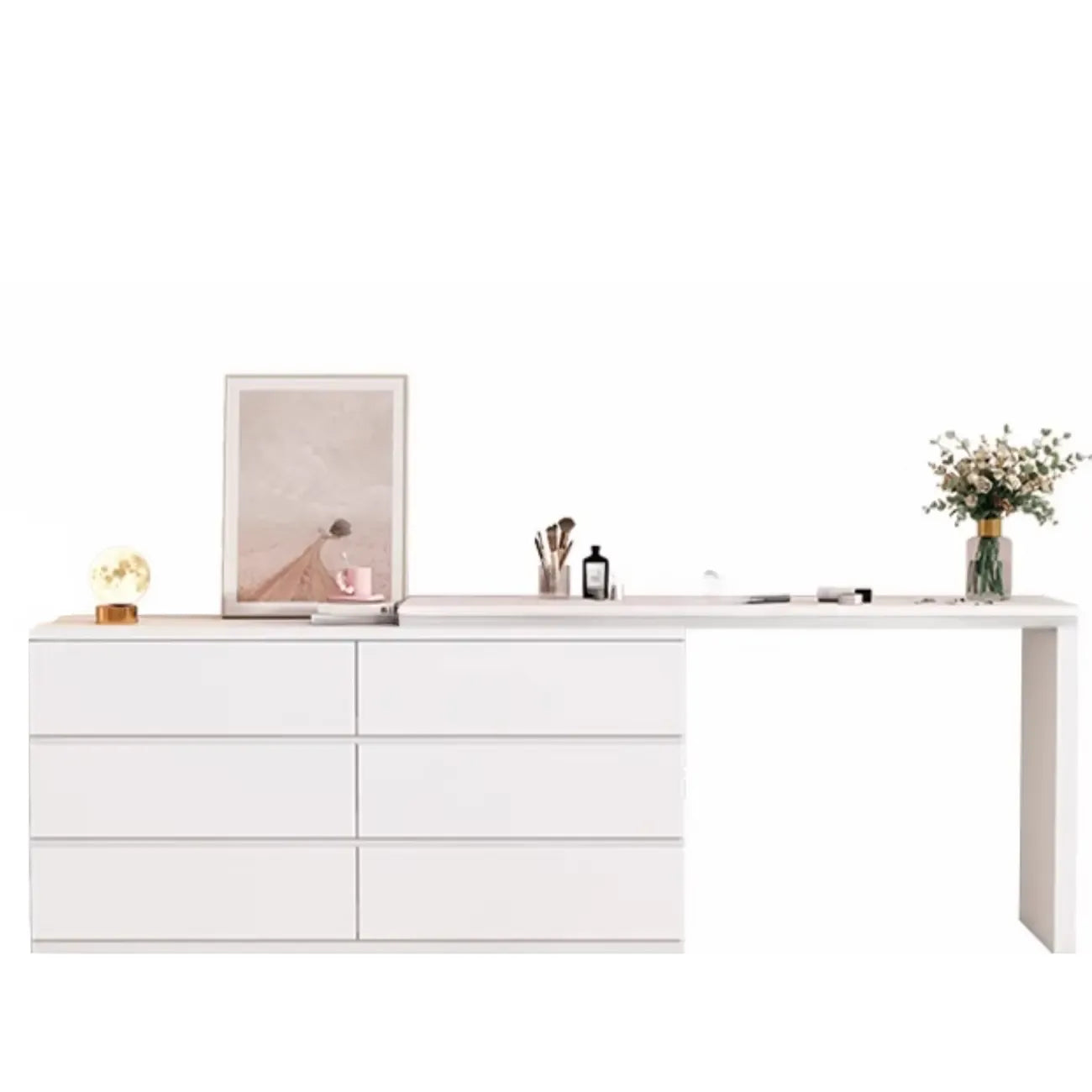 Commode double minimaliste en bois pour chambre à coucher