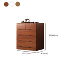 Commode industrielle en bois massif à 5 tiroirs pour chambre à coucher
