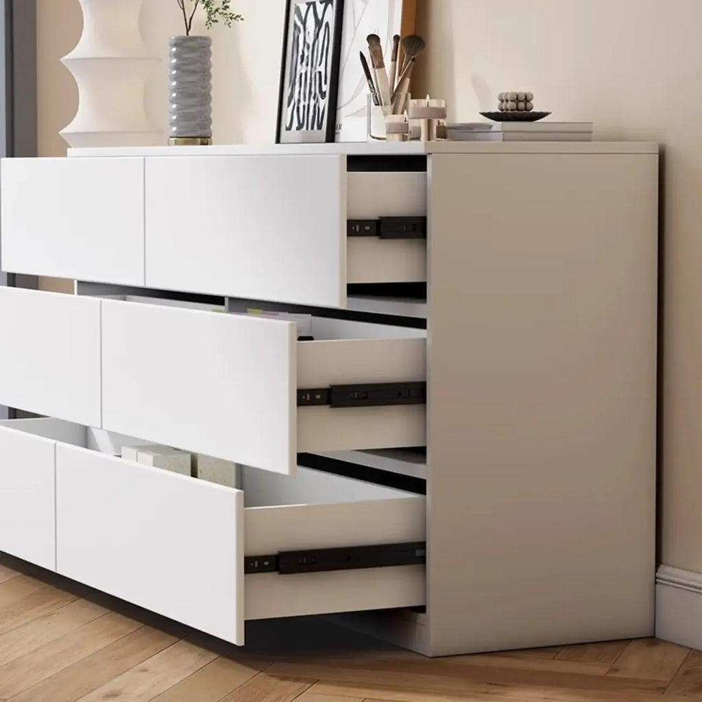 Commode double minimaliste en bois pour chambre à coucher